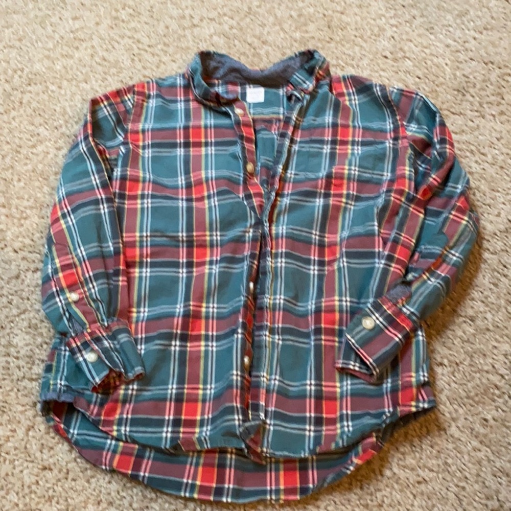 J. Crew size 6/7 button down plaid